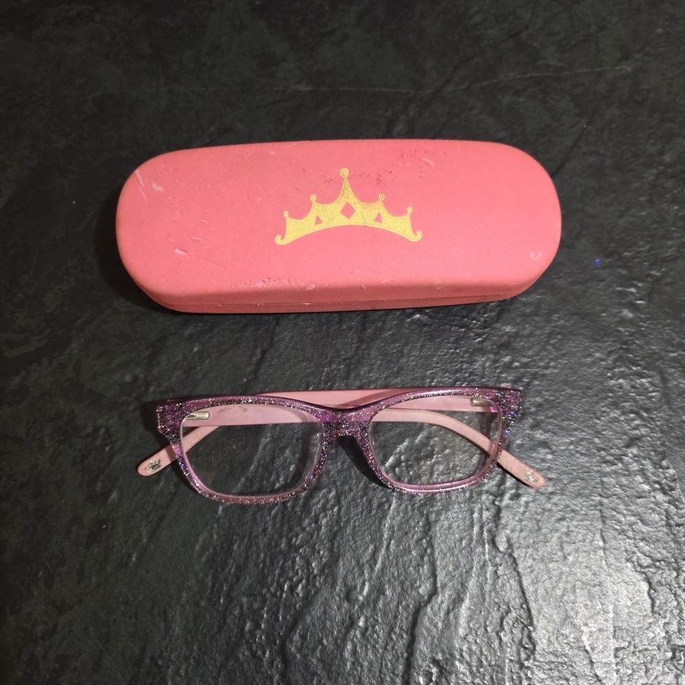 Disney Princesses PRE4 8762 Eyeglasses Youth Kids Girl's Purple Full Rim 47mm